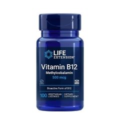 Life Extension Vitamin B12 Methylcobalamin 500mcg Συμπλήρωμα Διατροφής Β12 Βιταμίνη 100 παστίλιες