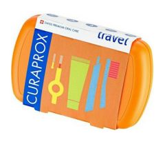 Curaden Curaprox Travel Set Πακέτο Στοματικής Υγιεινής Ταξιδίου Πορτοκαλί 1 Τμχ