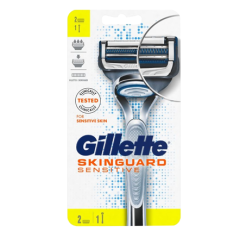 Gillette Skinguard Sensitive Ξυριστική Μηχανή με 2 Ανταλλακτικές Κεφαλές