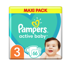 Pampers Active Baby Maxi Pack No 3 (6-10kg) 66τμχ