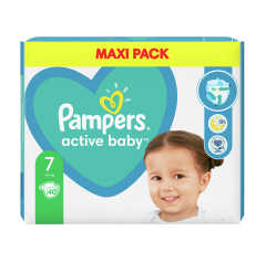 Pampers Active Baby Maxi Pack No 7 15+Kg 40Τμχ