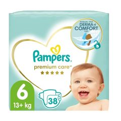 Pampers Premium Care No 6 (13+kg) Jumbo Πάνες 38Τμχ