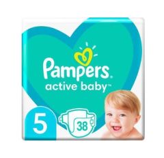 Pampers Active Baby Πάνες με Αυτοκόλλητο No 5 για 11-16kg 38τμχ