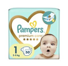 Pampers Premium Care Πάνες με Αυτοκόλλητο No 1 για 2-5kg Newborn 50τμχ