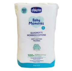 Chicco Baby Moments Μαντηλάκια από Μαλακό Βαμβάκι 60τμχ