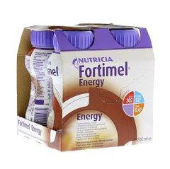 Nutricia Fortimel Energy Θρεπτικό σκεύασμα σε υγρή μορφή υψηλής ενέργειας Γεύση Σοκολάτα 4x200ml