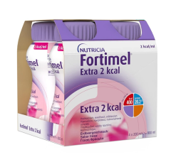 Nutricia Fortimel Extra 2 kcal/ml με Γεύση Φράουλα 4x200ml