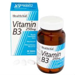 HEALTH AID VITAMIN B3 - NIACINAMIDE 250MG P.R. 90vetabs