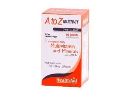 HEALTH AID A TO Z MULTIVITAMIN Lutein 90vetabs