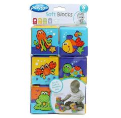 PlayGro Soft Waterproof Blocks Μαλακοί Αδιάβροχοι Κύβοι Απασχόλησης 6τμχ