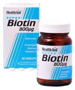 HEALTH AID BIOTIN VITAMIN H 800μg P.R. 30vetabs