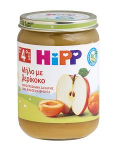 HiPP Bio Φρουτόκρεμα Μήλο Με Βερίκοκο Από τον 4ο Μήνα 190gr
