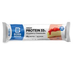 Born Winner Active Strawberry Cheesecake High Protein 33% Bar 60g