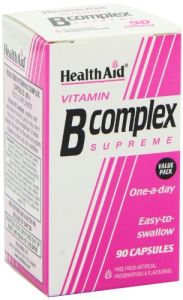 HEALTH AID B-COMPLEX Σύμπλεγμα Βιταμινών Β 90CAPS