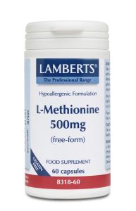 LAMBERTS L-METHIONINE 500mg 60 Caps 8318-60