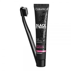 Curaden CURAPROX BLACK IS WHITE BOX Οδοντόβουρτσα CS 5460 & Οδοντόκρεμα Whitening Toothpaste 90ml