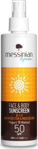Messinian Spa Face  Body Sunscreen 2 in 1 Protecting  Moisturizing Yoghurt  Walnut SPF50 250ml