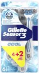 Gillette Sensor 3 Cool Ανδρικά Ξυραφάκια μιας Χρήσης 4Τμχ + 2Τμχ Δώρο